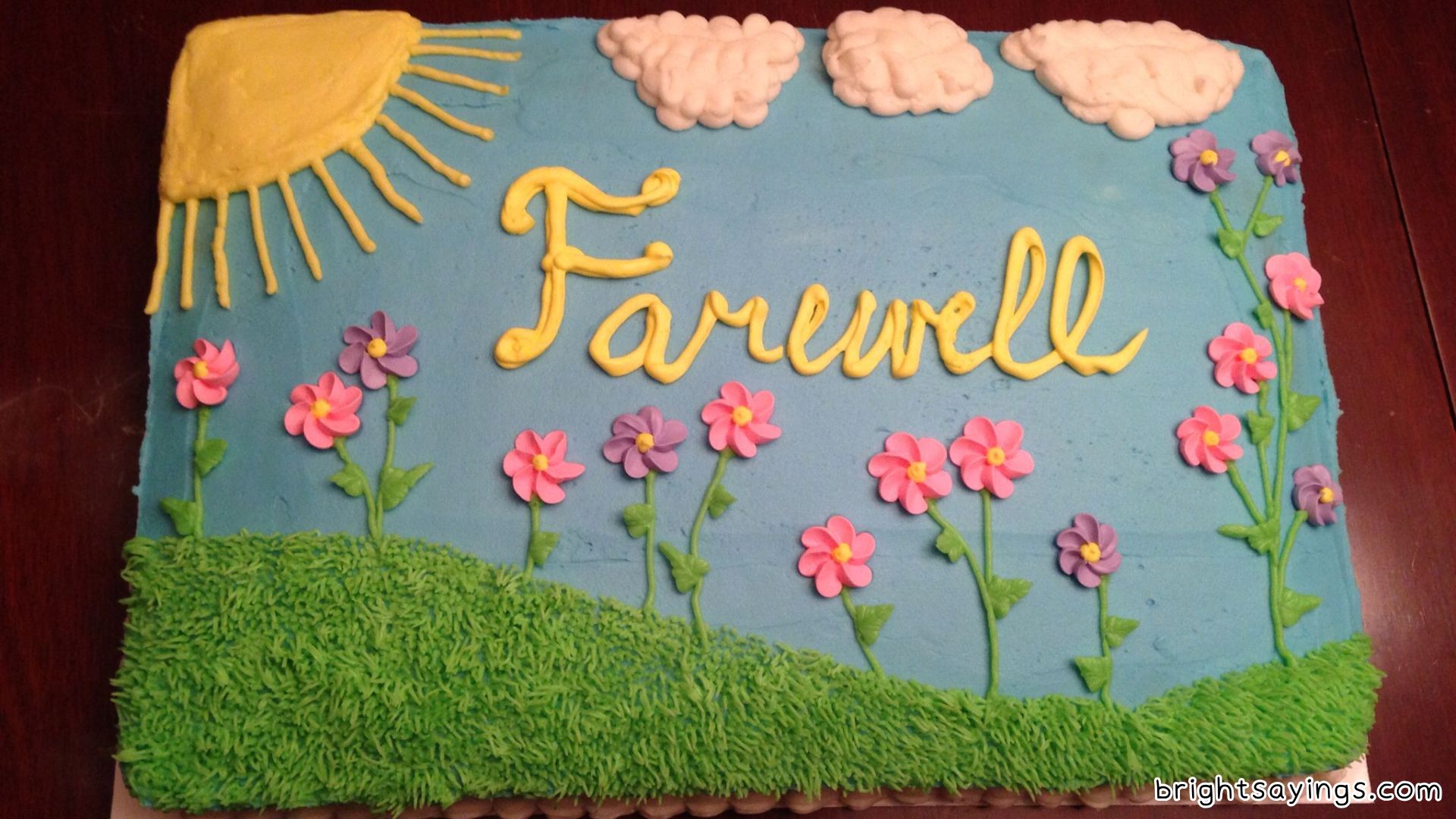 Thoughtful & Short Farewell Wishes On Cake