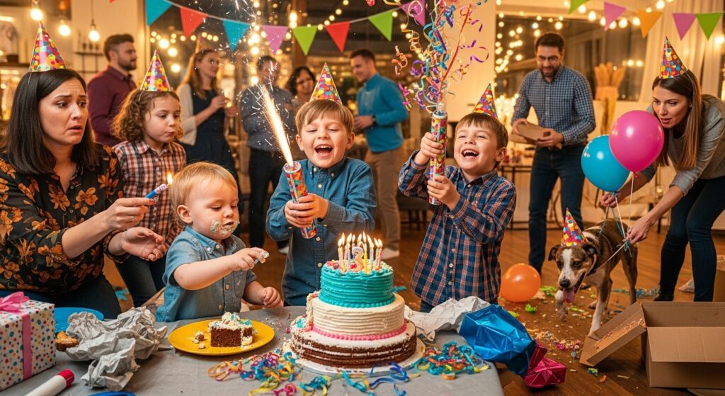 Birthday Party & Cake Moments Chaos