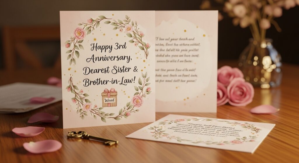 3rd Wedding Anniversary Wishes for Sister