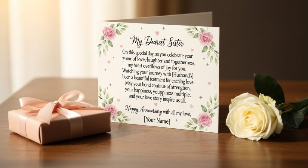 Emotional Wedding Anniversary Wishes for Sister