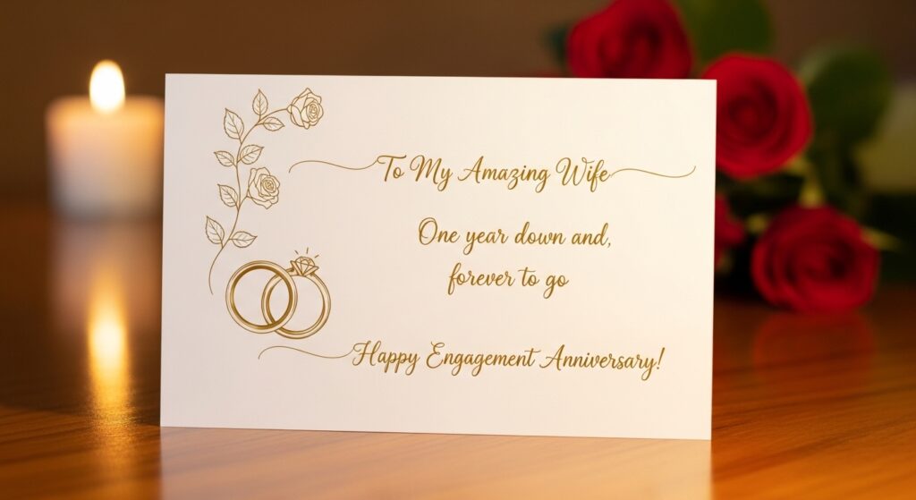 Engagement Anniversary Wishes for Wife After One Year