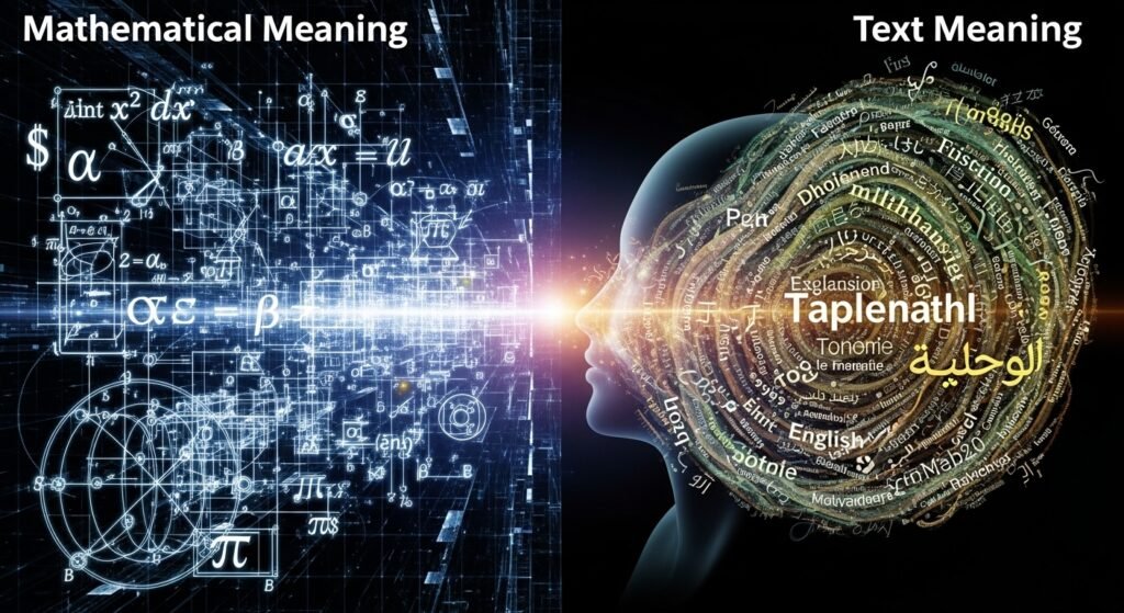 Mathematical and Text Meaning