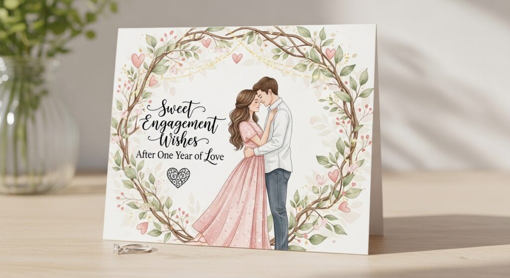 Sweet Engagement Wishes After One Year of Love