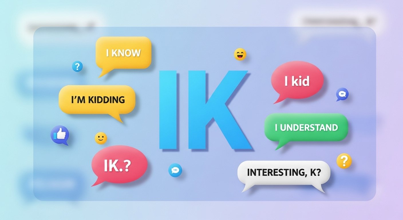What Does IK Mean in Text