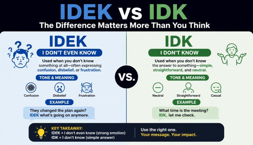 IDEK vs IDK